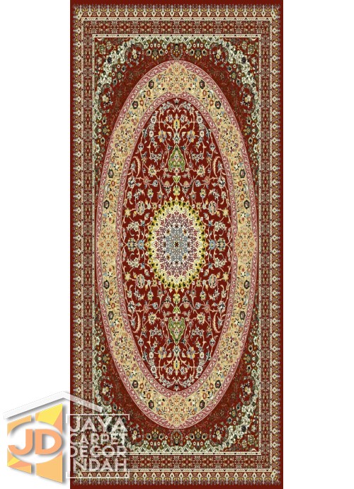 Karpet Permadani Solomon 700 Reeds Lajevardi Red 3609 ukuran 100x150, 150x225, 200x300, 250x350, 300x400